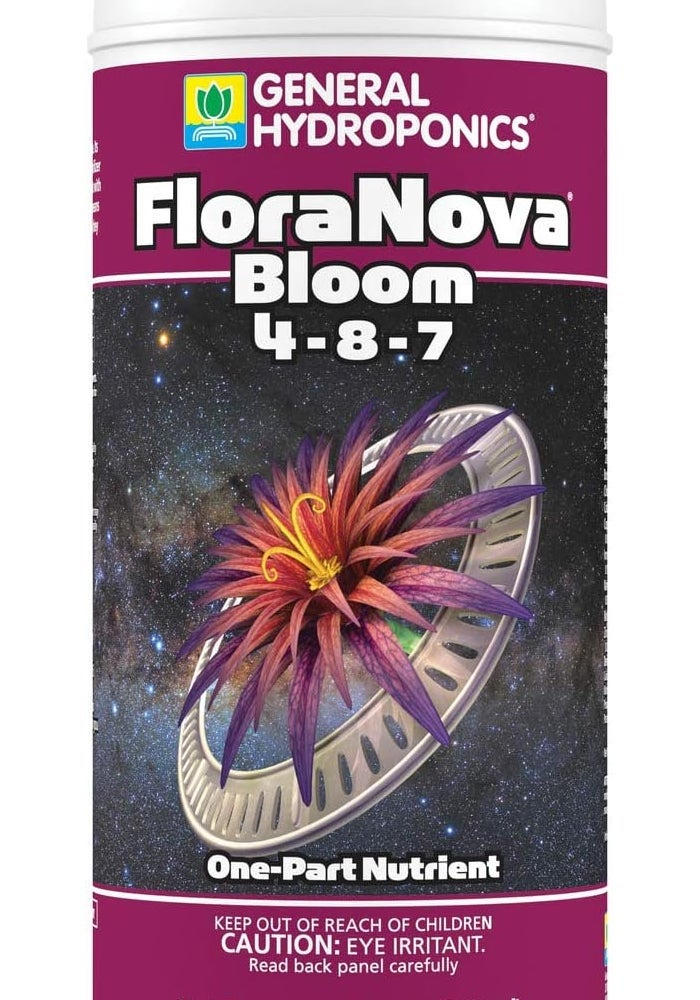General Hydroponics FloraNova Bloom Liquid Nutrient, 1 Quart (946 ml) - NPK 4-8-7 for Explosive Flowering and Fruiting - Image 1